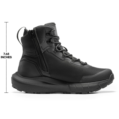 Botas de Senderismo Táctical para Hombre Ligeras con Suela Acolchada para Trabajo todo el día Cremallera Lateral Motocicleta Combate